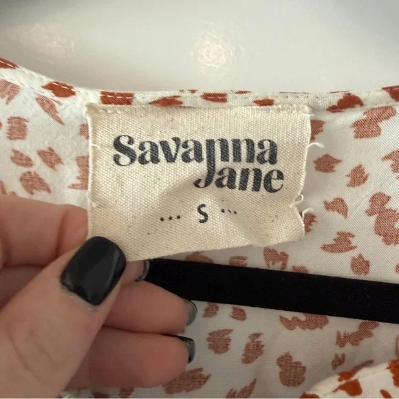 Savanna Jane Boho Multicolor Floral Embroidered Blouse Size Small Bell Sleeves - Picture 5 of 7